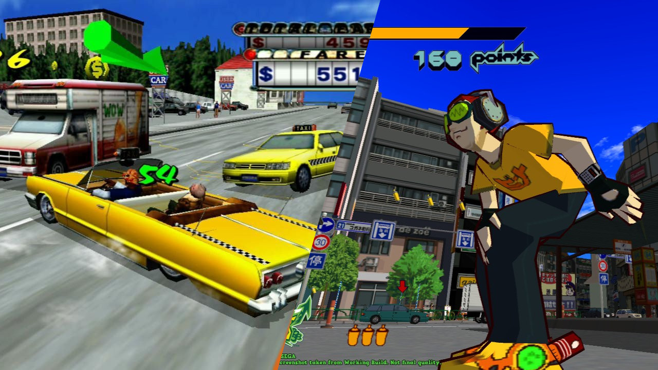Crazy Taxi and Jet Set Radio